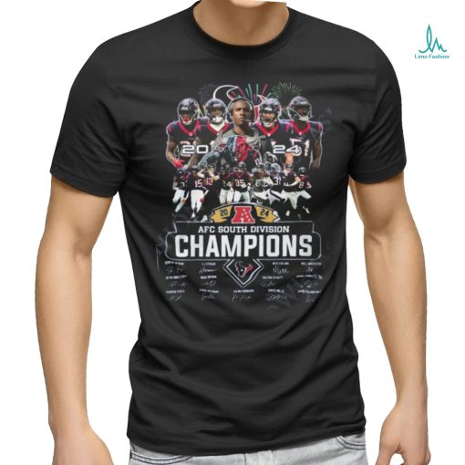 Houston Texans Team AFC South Division Champions 2024 NFL t shirt