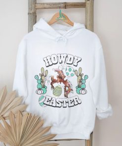 Howdy Easter cute cow girl bunny shirt