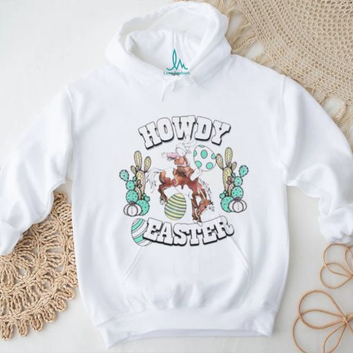 Howdy Easter cute cow girl bunny shirt