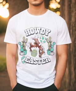 Howdy Easter cute cow girl bunny shirt