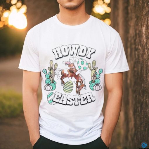 Howdy Easter cute cow girl bunny shirt