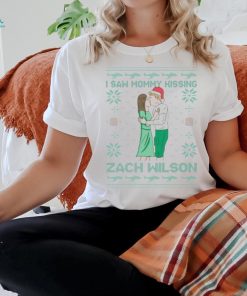 I Saw Mommy Kissing Zach Wilson Christmas Sweat shirt