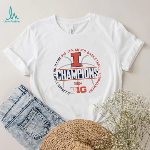 Illinois Fighting Illini 2024 Big 10 Tournament Champ Circle shirt