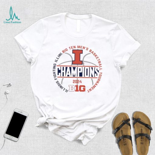 Illinois Fighting Illini 2024 Big 10 Tournament Champ Circle shirt