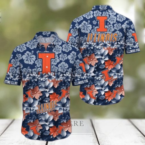 Illinois Fighting Illini NCAA3 Hawaiian Shirt Trending Summer