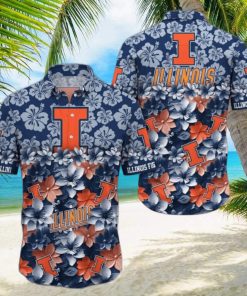 Illinois Fighting Illini NCAA3 Hawaiian Shirt Trending Summer