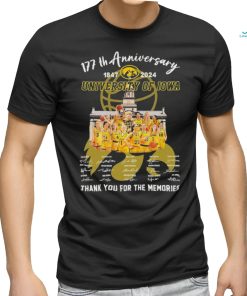 Iowa Hawkeyes 177th Anniversary 1847 2024 University of Iowa thank you for the memories signatures shirt