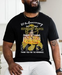Iowa Hawkeyes 177th Anniversary 1847 2024 University of Iowa thank you for the memories signatures shirt