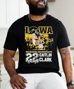 Iowa Hawkeyes Caitlin Clark NCAA Women’s All Time Leading Scorer Signature Shirt