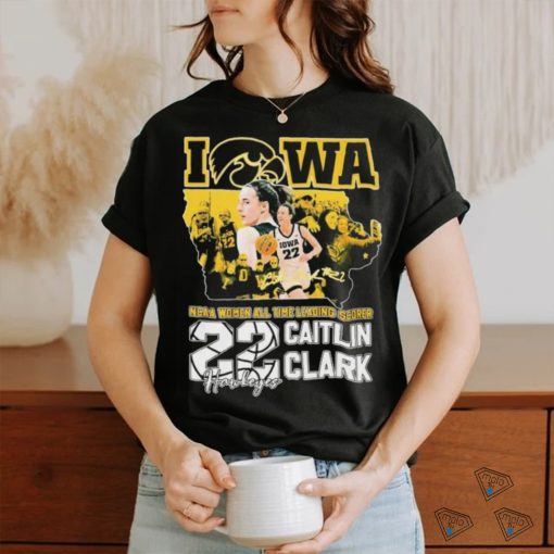 Iowa Hawkeyes Caitlin Clark NCAA Women’s All Time Leading Scorer Signature Shirt