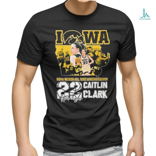 Iowa Hawkeyes Caitlin Clark NCAA Women’s All Time Leading Scorer Signature Shirt