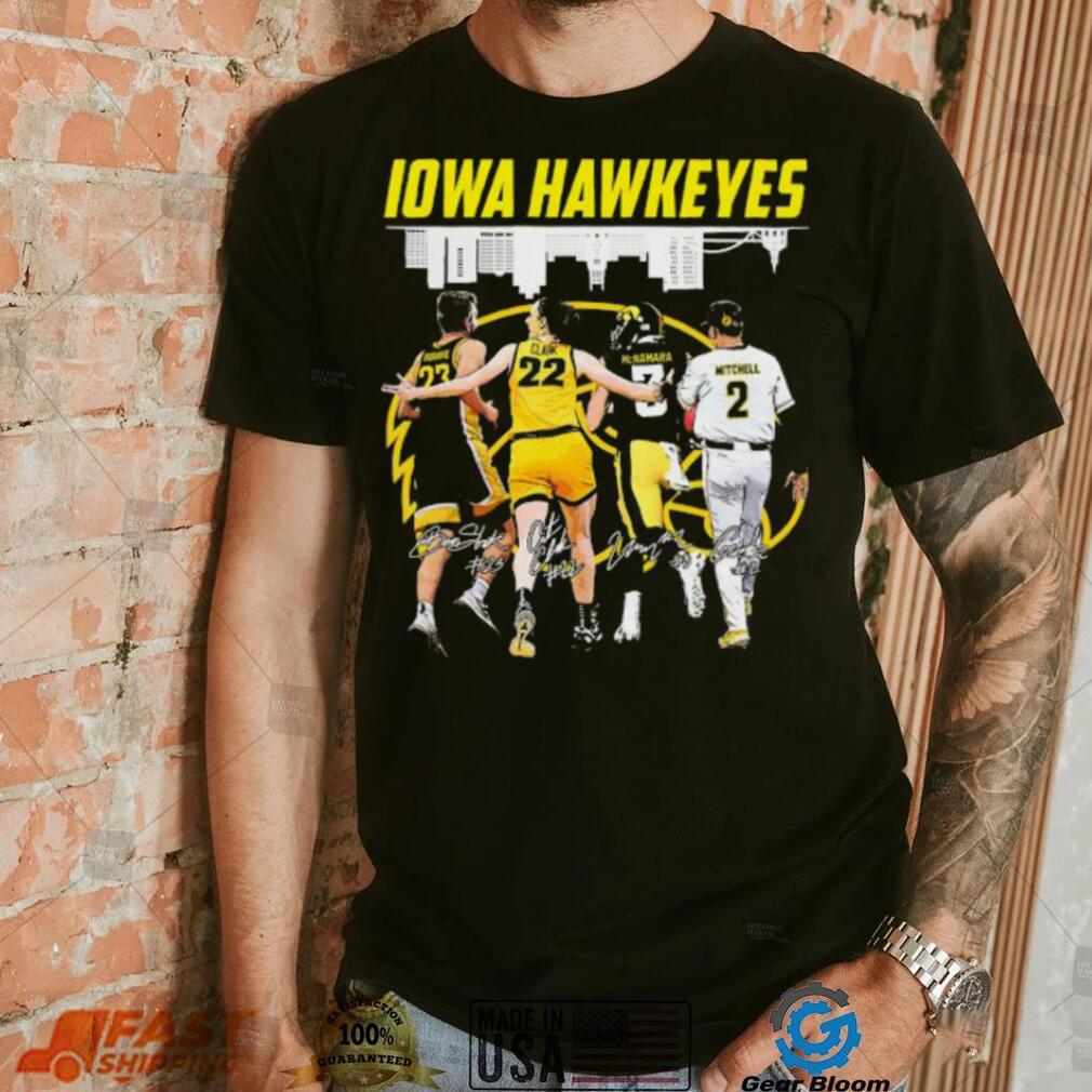 Iowa Hawkeyes Sport team Krikke Clark McNamara and Mitchell signatures shirt Iowa Hawkeyes Sport team Krikke Clark McNamara and Mitchell signatures shirt
