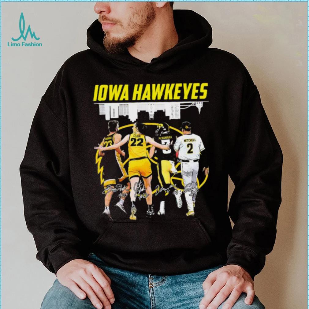 Iowa Hawkeyes Sport team Krikke Clark McNamara and Mitchell signatures shirt Iowa Hawkeyes Sport team Krikke Clark McNamara and Mitchell signatures shirt