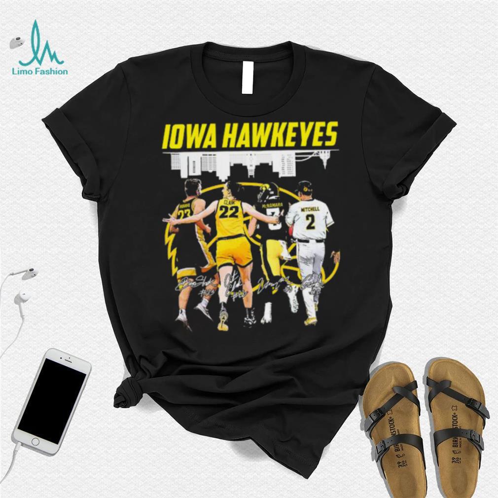 Iowa Hawkeyes Sport team Krikke Clark McNamara and Mitchell signatures shirt Iowa Hawkeyes Sport team Krikke Clark McNamara and Mitchell signatures shirt