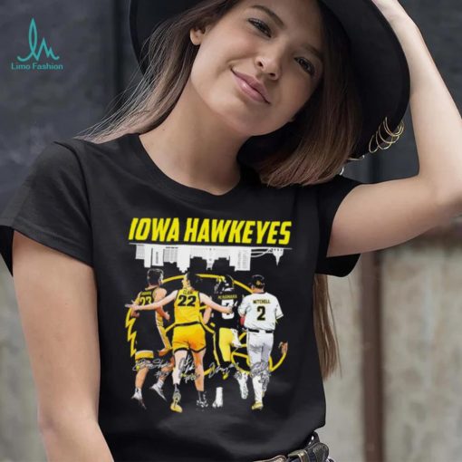 Iowa Hawkeyes Sport team Krikke Clark McNamara and Mitchell signatures shirt
