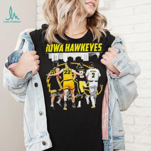 Iowa Hawkeyes Sport team Krikke Clark McNamara and Mitchell signatures shirt