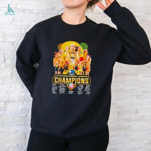Iowa Hawkeyes basketball 2024 Big Ten Women’s Tournament Champions all signatures shirt