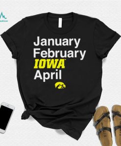 Iowa Hawkeyes basketball January February Iowa April logo shirt