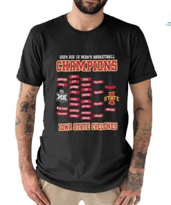 Iowa State Cyclones 2024 Big 12 Men’s Basketball Conference Tournament Champions Bracket T Shirt
