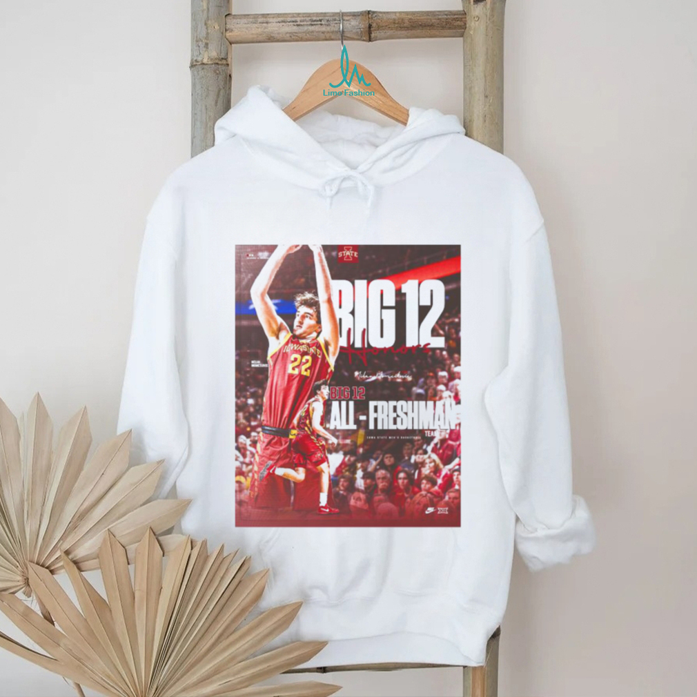 Iowa State Cyclones Men’s Basketball Big 12 Honors Milan Momcilovic All Freshman T shirt Iowa State Cyclones Men’s Basketball Big 12 Honors Milan Momcilovic All Freshman T shirt
