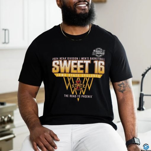 Iowa State Cyclones Sweet 16 DI Men’s Basketball 2024 The Road To Phoenix Shirt