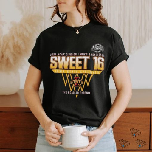 Iowa State Cyclones Sweet 16 DI Men’s Basketball 2024 The Road To Phoenix Shirt