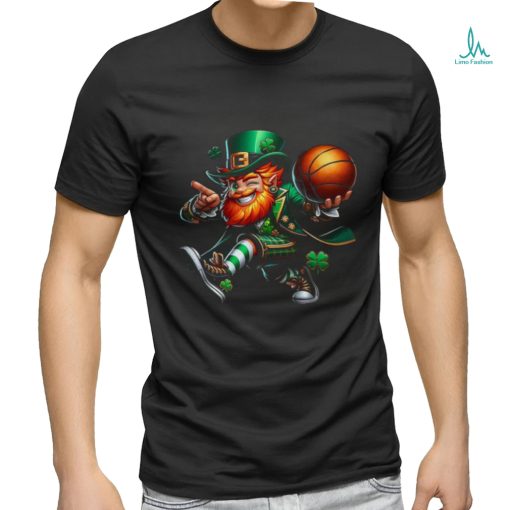 Irish Leprechaun Playing Basketball St Patricks Day T Shirt