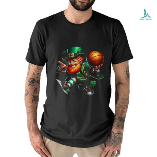 Irish Leprechaun Playing Basketball St Patricks Day T Shirt