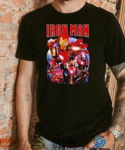 Iron Man Tony Stark American superhero portrait vintage shirt