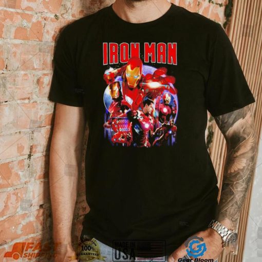 Iron Man Tony Stark American superhero portrait vintage shirt