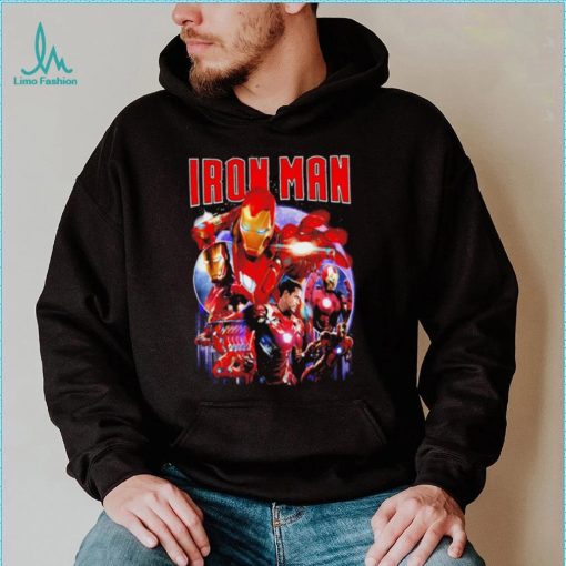 Iron Man Tony Stark American superhero portrait vintage shirt