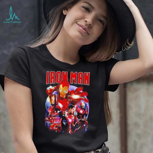 Iron Man Tony Stark American superhero portrait vintage shirt