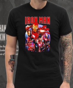 Iron Man Tony Stark American superhero portrait vintage shirt