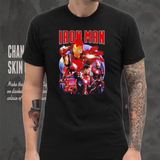 Iron Man Tony Stark American superhero portrait vintage shirt