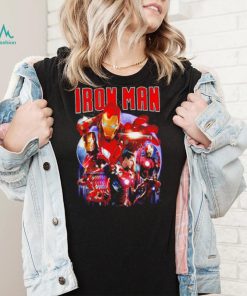 Iron Man Tony Stark American superhero portrait vintage shirt