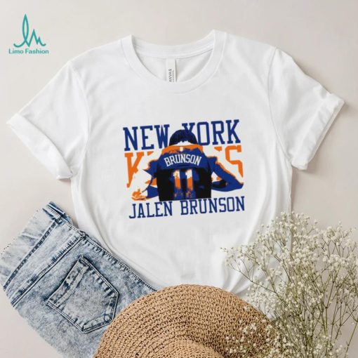 Jalen Brunson 11 back New York Knicks player 2024 art shirt
