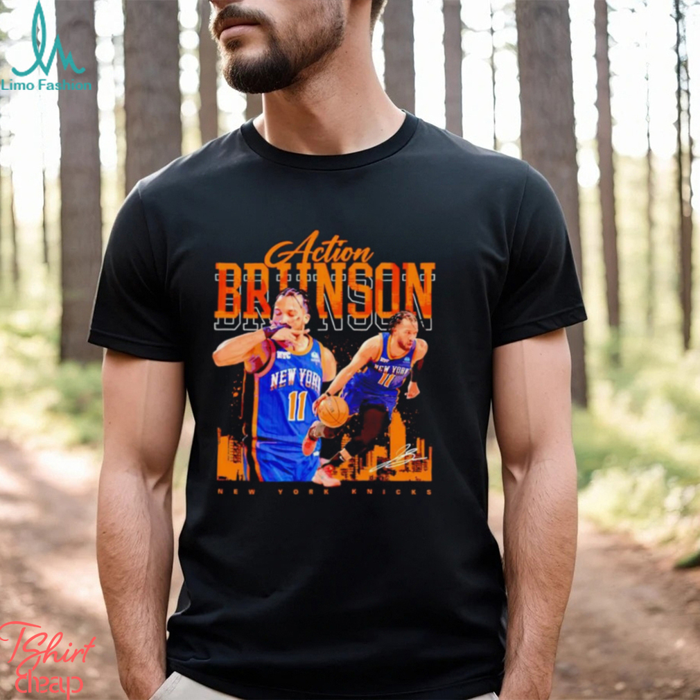 Jalen Brunson New York Knicks signature shirt Jalen Brunson New York Knicks signature shirt