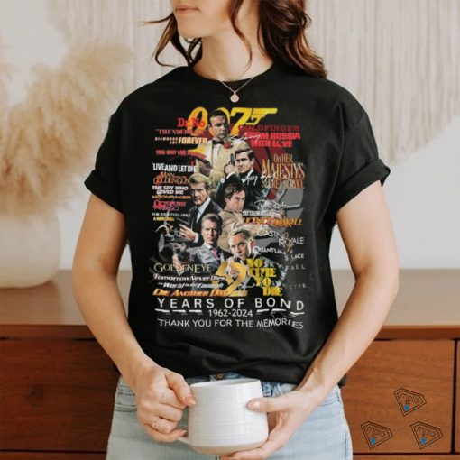 James Bond 2024 62 years memories anniversary Year of Bond t shirt