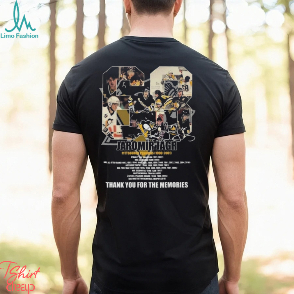 Jaromir Jagr Pittsburgh Penguins 1990 2001 Thank You For The Memories Signature shirt Jaromir Jagr Pittsburgh Penguins 1990 2001 Thank You For The Memories Signature shirt