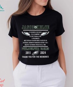 Jason Kelce 62 Philadelphia Eagles 2011 2024 Thank You Shirt