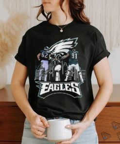 Jason Kelce And Fletcher Cox Philadelphia Eagles Skyline Signatures Shirt