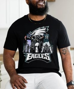 Jason Kelce And Fletcher Cox Philadelphia Eagles Skyline Signatures Shirt