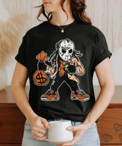 Jason Voorhees wear jordan 5 and holding money bag vector shirt