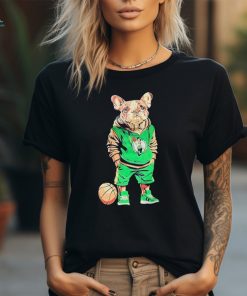 Jaylen Brown Bulldog Wearing Celtics Boston t shirt