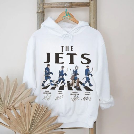 Jets Walking Abbey Road Signatures Ice Hockey Shirt