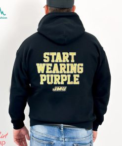 Jmu Start Wearing Purple t shirt