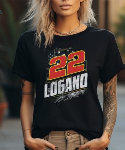 Joey Logano Team Penske Navy Patriotic Men's T Shirts