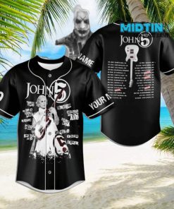 John 5 American Guitarist Custom Name Baseball Jersey