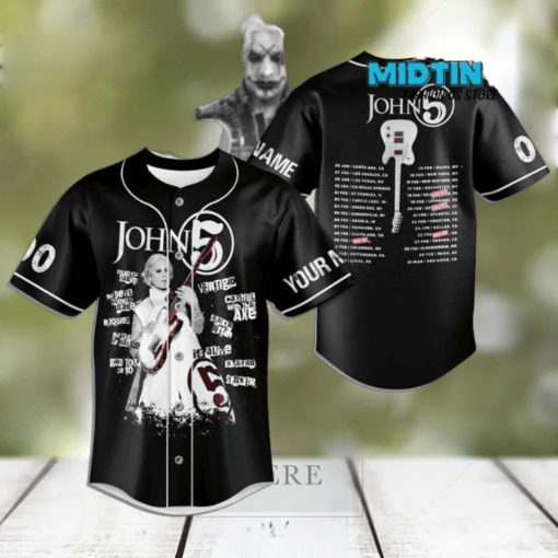 John 5 American Guitarist Custom Name Baseball Jersey