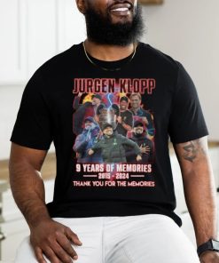 Jurgen Klopp 9 Years Of Memories 2015 2024 Thank You For The Memories T Shirt